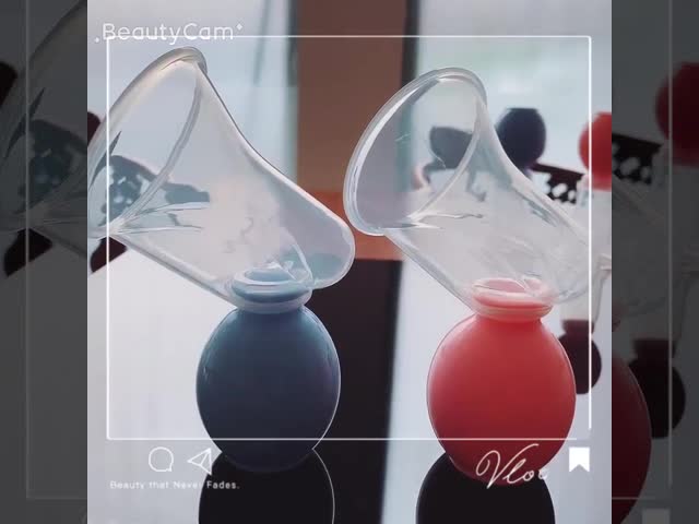 BPA Free Latex Silicone Manual Breast Pump With Bottle Baby Sucking
