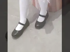 Черная кожаная школьная обувь на заказ с плоским каблуком / резиновой подошвой video