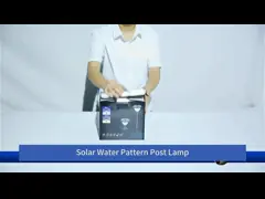 Погодостойкий солнечный столб ворот IP65 освещает 2W с алюминиевым телом лампы video