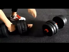 Multi Function Gym Fitness Dumbbell Barbell Sets With Cement video