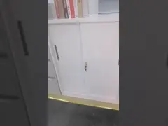 Изготовители кухонного шкафа опиловки офиса небольшого края раздвижной двери 12MM стальные video