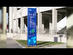 Знаки изготовленного на заказ каталога Signage Wayfinding кампуса современные для офисных зданий video