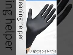 Disposable 9 Inch Blue Synthetic Nitrile Gloves Antistatic Medical Exam Gloves video