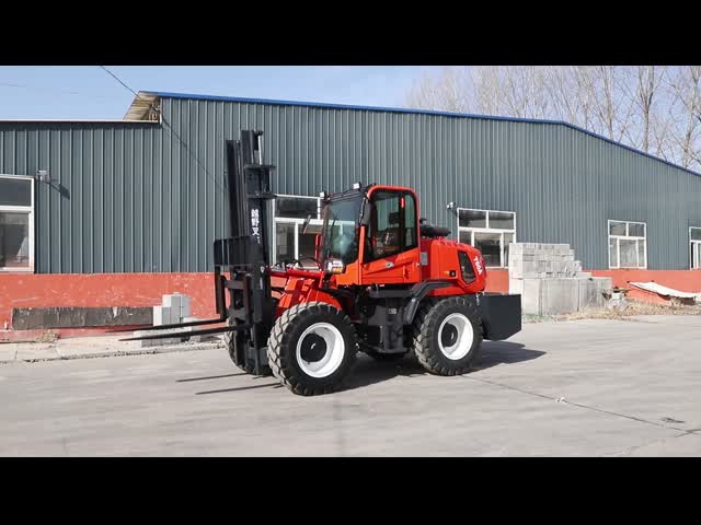 Off Road Lifting All Terrain Forklift High Efficiency Easy Operate HWC-35A