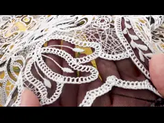 Аксессуары одежды картины ручной вышивки Organza 3D ткани шнурка DIY расстворимой в воде плавая video