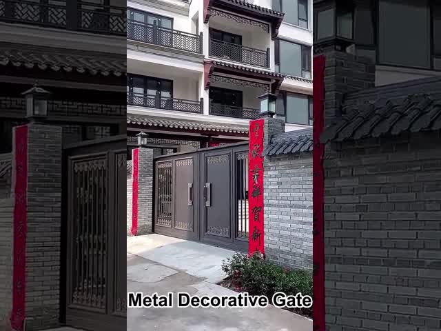 Exterior Front Decorative Metal Gate Aluminum Laser Cut Privacy Screens Outdoor