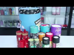 Заказ экологически чистые натуральные бумажные трубки гумовые упаковочные трубки коробки с крышкой цилиндрической картонной банки video