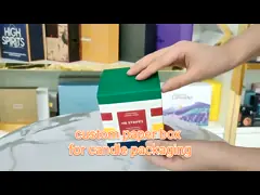 Размер прямоугольника 15x15x5cm коробки изготовленной на заказ свечи картона логотипа упаковывая video