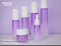 Бутылка тонера лосьона макияжа сыворотки PETG для заботы кожи упаковывая MSDS video