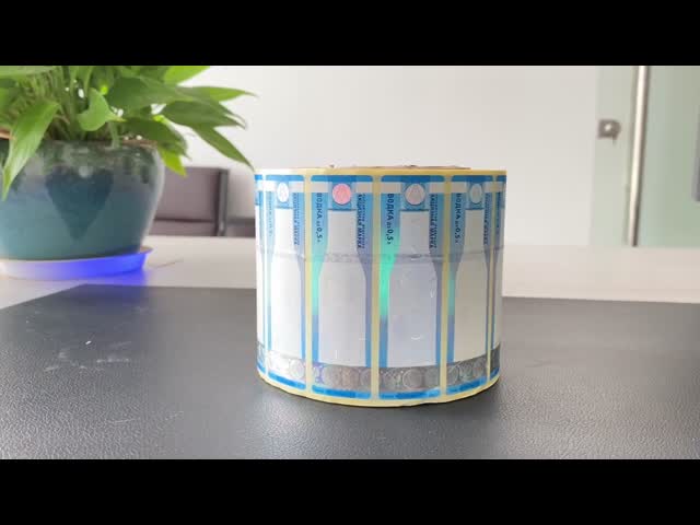 CMYK Pantone Color Cigarette Tax Stamp Labels Anti Counterfeiting Eggshell Sticker video