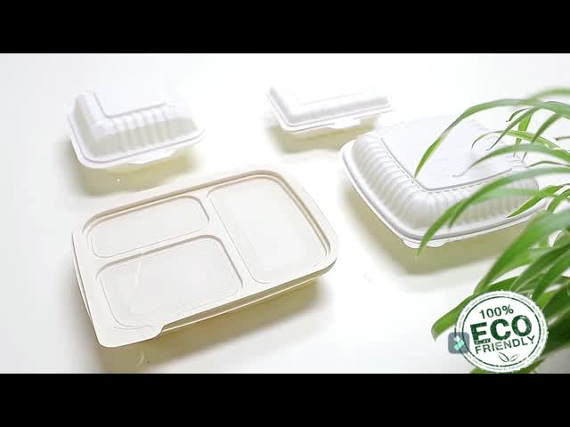 Corn starch Bio-based Disposable Lunch box, Corn Starch Disposable Food Container, disposable tableware lunch box