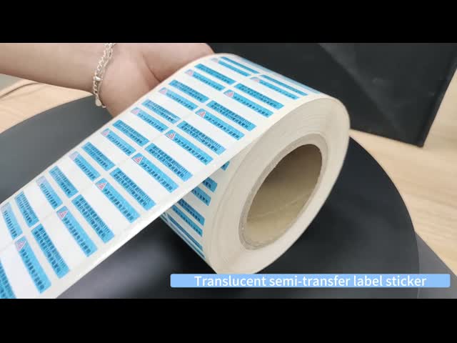 85um 1.5mil Matte Sliver Semi Transfer Tamper Evident Label Sticker Com Baixo Resíduo