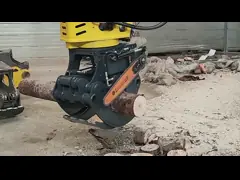 Аксессуары строительного оборудования ножниц дерева экскаватора резца 6т video