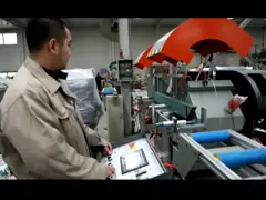 Сплав алюминиевого окна и двери высокоскоростные круговые пиломашины Алюминиевый профиль с двойной головкой CNC режущая пиломашины video