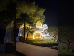 Наружный летний сад Иглу купол Дом сборки Маленький геодезический шатер Купол Дом video