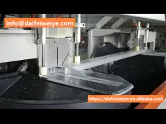 Машины-инструменты для занавесок Профильная вырезальная машина с 5-осевым CNC угловым митером для резки алюминия video