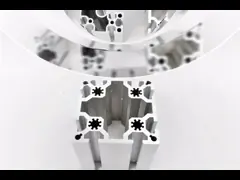 Штранг-прессование слота 6063 v алюминиевое анодировало рельс 80*80 штранг-прессования линейный video