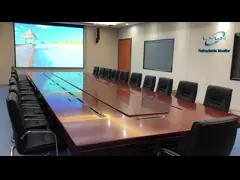 Моторизованный выдвижной монитор интегрированный с конференц-дискуссионным блоком, микрофон выдвижный video