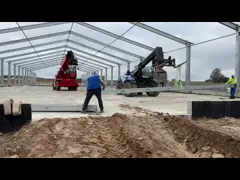 Q235 Строение с готовой стальной структурой С складом с M20 Anchor Bolt Rockwool Wall Panel video