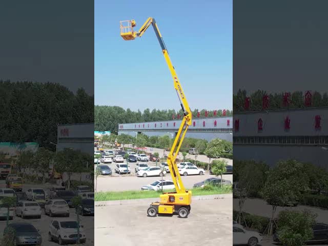 22m self-propelled aerial work platform, new energy power, flexible remote control operation, used in construction