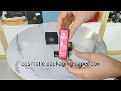 Foil Stamping Cosmetic Packing Box Black Color For Loose Powder Packaging