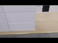 Steel 3 Drawer Lateral Filling Cabinet 12mm Edge Gooseneck For Office