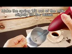 Handheld Electric Milk Frother Stainless Steel 304 Whisk Head With Stand, Cappuccino Coffee Mixer