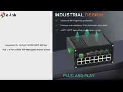 Industrial Gigabit Managed Switch 16 Port 10/100/1000T 802.3at PoE With 4 Port 1000X SFP
