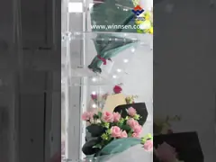 Сертификат CE FCC Цветы в холодильнике Цифровой торговый автомат Умный букетный шкафчик для кладбищной больницы video
