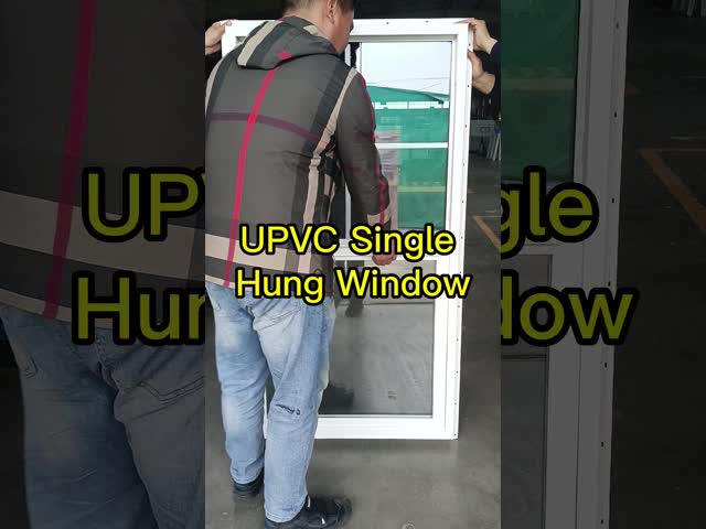 Пластмассовые вертикальные скользящие UPVC одноподвесные окна Американский дом Виниловое окно