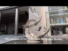 WONDERS Casting Stainless Steel Sculpture Metal Wave Sculpture 250cm