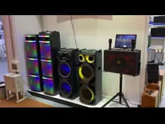 Двойной 12-дюймовый бас LED Bluetooth Party Speaker Box 10 метров Хороший звук video
