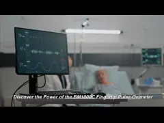 Профессиональный цифровой импульсный оксиметр с Bluetooth PR диапазон измерения 30 bpm - 250 bpm CE одобрен video