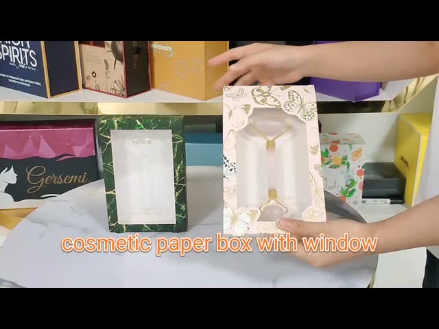 Подгонянная косметическая пакуя коробка, толщина коробки 1mm Skincare упаковывая видео