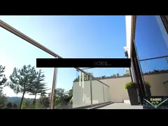 Балюстрада порошка покрытая/отполированная алюминиевая стеклянная с прокатанным/одиночным закаленным стеклом video