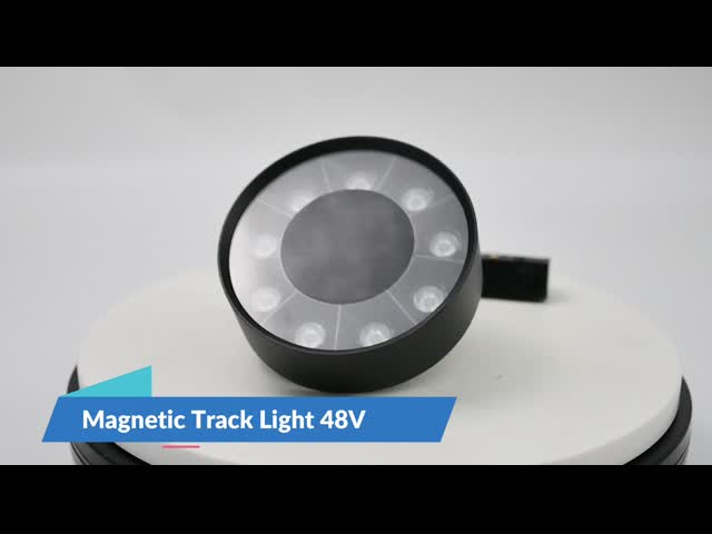 Refletor de trilho magnético redondo 9w para sala de estar com grade de iluminação para casa