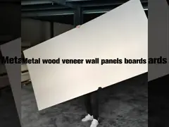 Панели стены облицовки древесины металла симуляции внутреннего художественного оформления водоустойчивые звукоизоляционные video