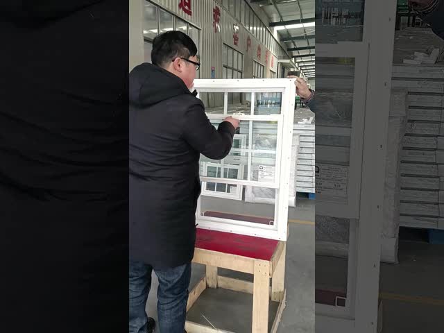 Sash Vertical Fixed Impact Anthracite UPVC Windows 87mm