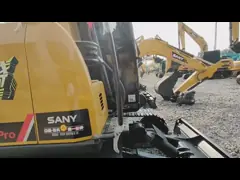 7270kg Sany SY75 Pro Использованный экскаватор Sany с 7-дюймовым сенсорным экраном 650hr video