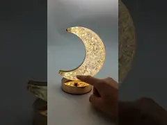 Формы луны света ночи батареи батарея лития настольной лампы 3.7V 1200mA 18650 использующей энергию перезаряжаемые video