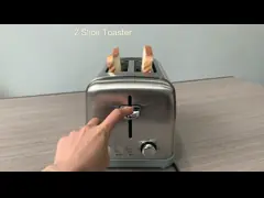 Кухонные аксессуары 120v Тостер из нержавеющей стали 2 ломтика сэндвич-мейкера video
