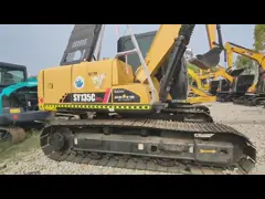 Гусеничный гидравлический экскаватор Sany SY135 2022 года выпуска в отличном состоянии для продажи video