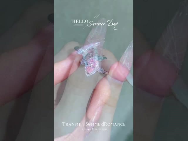 0.95ct豪華な淡いピンクのダイヤモンド指輪IGIは18kホワイト ゴールドVS2のダイヤモンドを証明した