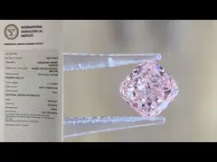 Выросли лабораторией, который диаманты пинка младенца VVS2 представляют диамант интенсивного розового валика свободный video