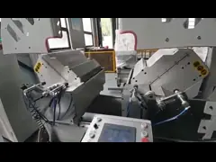 Машины для изготовления алюминия; машины для резки алюминиевых профилей с помощью CNC; двойные пилы для резки алюминия video