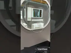 PVC 70cm белый одиночный под шкафом раковины со светлой квадратной формой video