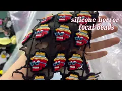 оптовые низкие шарики прорезывания зубов силикона мультфильма DIY MOQ дешевые милые для keychains ручек video