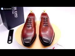 Настоящая кожа мужская обувь Италия Стильная черная / коричневая бизнес обувь video
