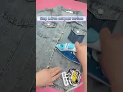 Twill Iron On Custom Embroidered Patches Merrow Border Heat Cut Border video