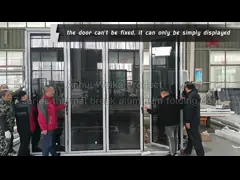 Двухслойные стеклянные сдвижные складовые окна для двора из изолированного алюминия длиной 77 мм video